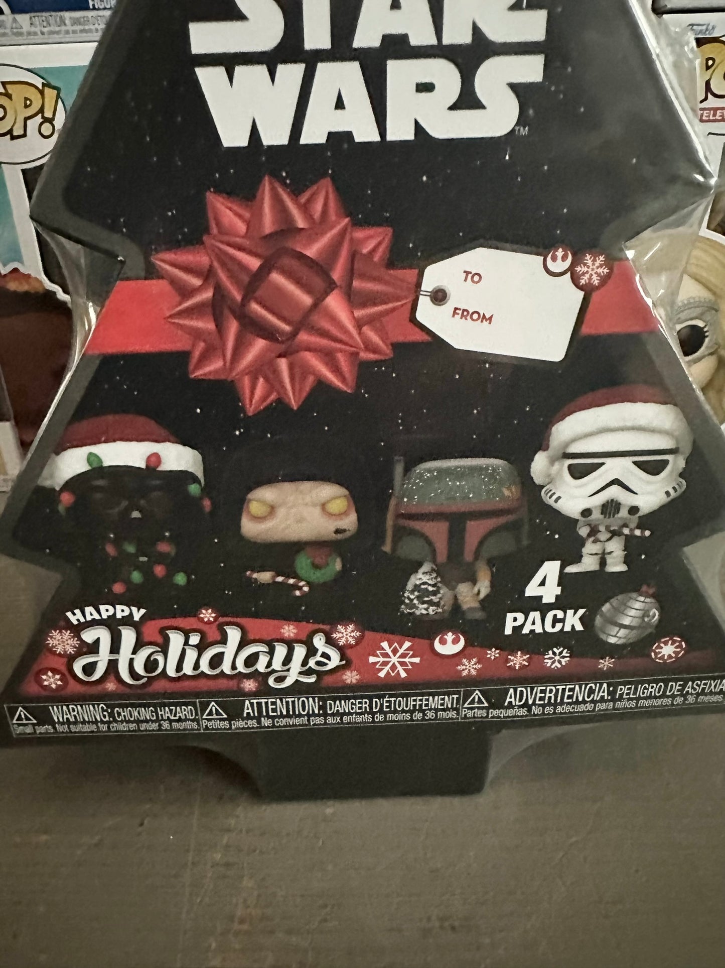 Star Wars Funko Pocket Pop Christmas 4 Pack